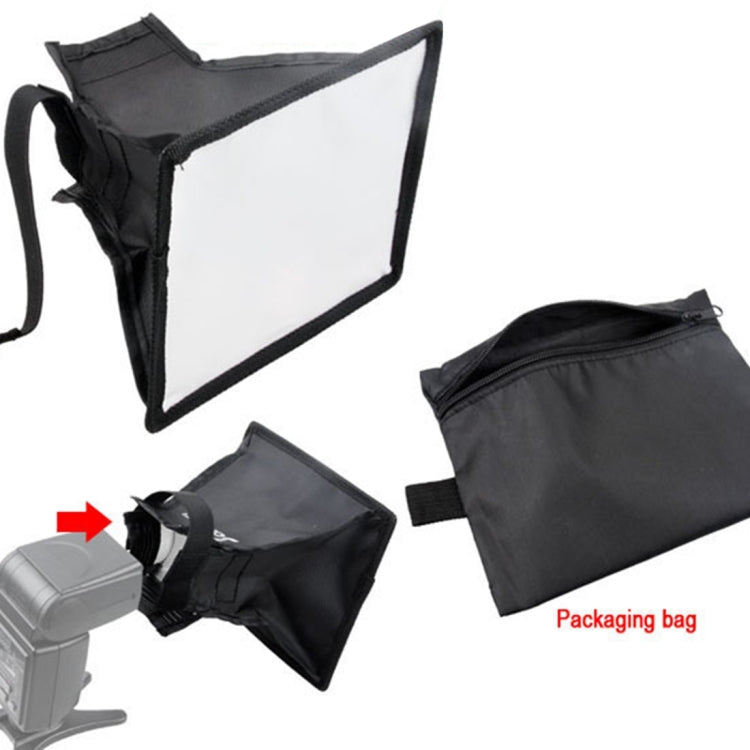 Caja suave plegable para flash portátil, sin soporte para luz de flash, tamaño: 15 x 17 cm (negro + blanco), 15x17cm Rectangle