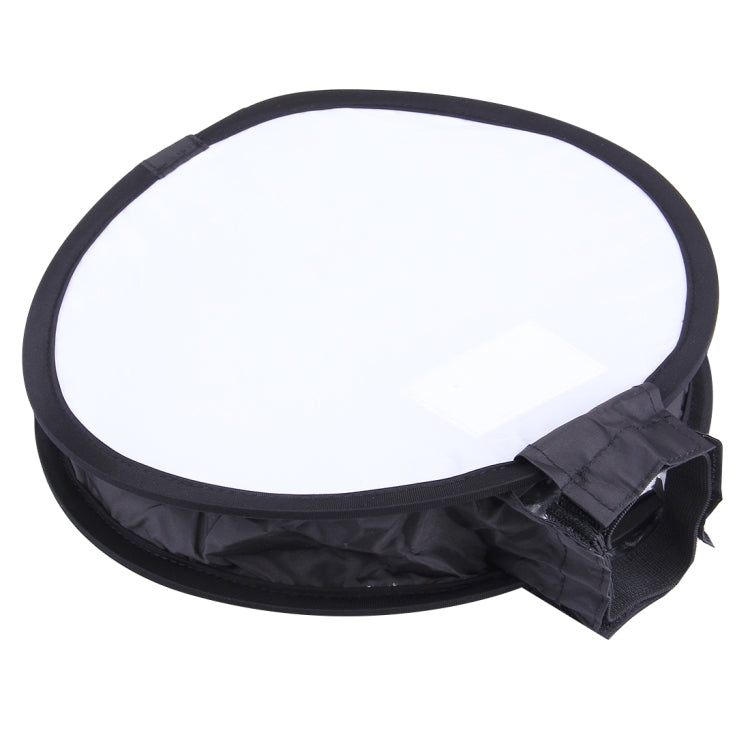 Caja suave plegable para flash de estilo redondo universal de 30 cm, sin soporte para luz de flash (negro + blanco), 30cm Round Style