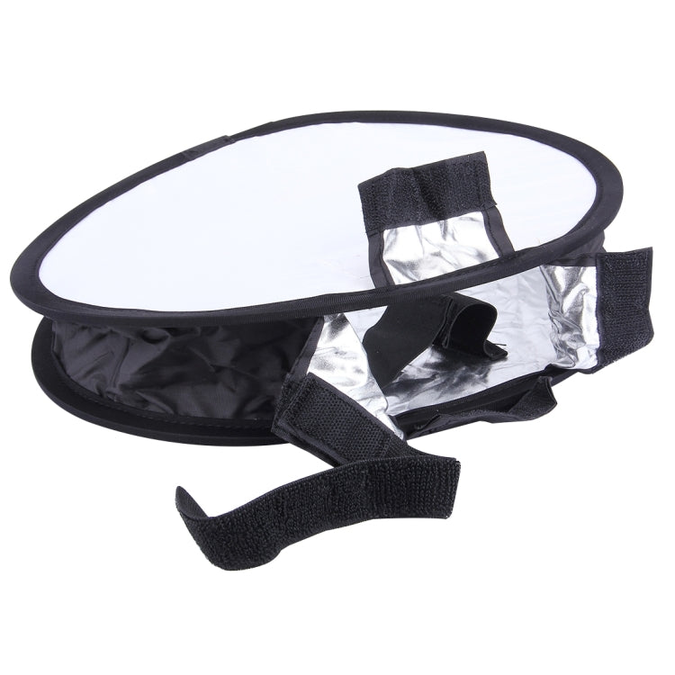 Caja suave plegable para flash de estilo redondo universal de 30 cm, sin soporte para luz de flash (negro + blanco), 30cm Round Style