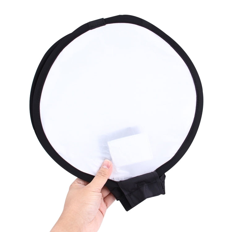 Caja suave plegable para flash de estilo redondo universal de 30 cm, sin soporte para luz de flash (negro + blanco), 30cm Round Style