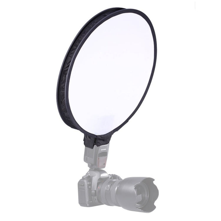 Caja suave plegable para flash de estilo redondo universal de 30 cm, sin soporte para luz de flash (negro + blanco), 30cm Round Style