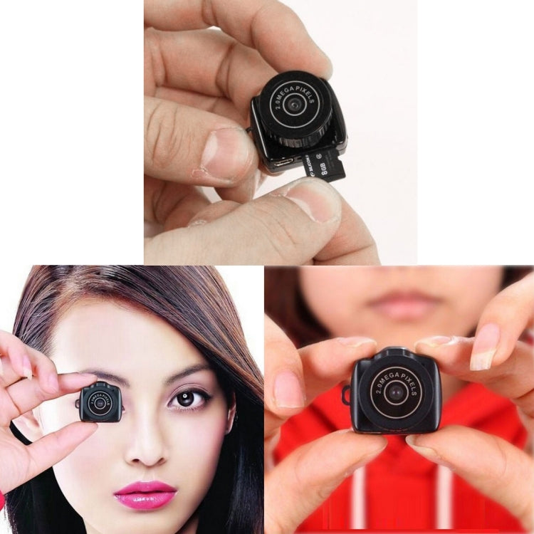 Y2000 HD Deportes al aire libre Ultra-Mini DV Videocámara con grabadora de video digital de bolsillo, compatible con tarjeta Micro SD / TF de 32 GB como máximo (negro), Y2000