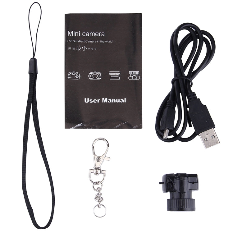 Y2000 HD Deportes al aire libre Ultra-Mini DV Videocámara con grabadora de video digital de bolsillo, compatible con tarjeta Micro SD / TF de 32 GB como máximo (negro), Y2000