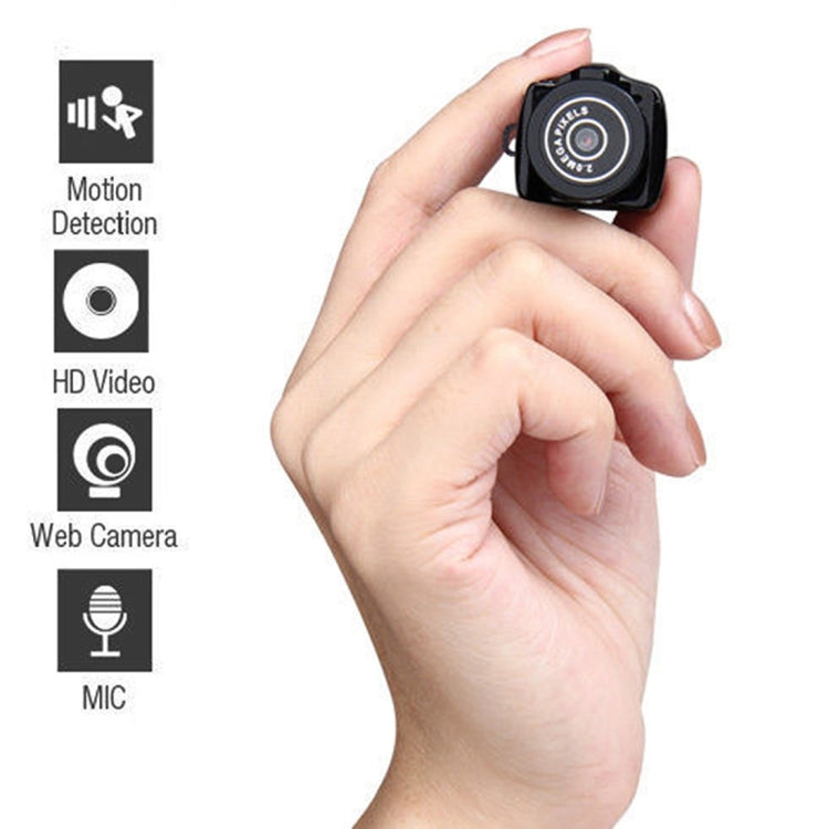 Y2000 HD Deportes al aire libre Ultra-Mini DV Videocámara con grabadora de video digital de bolsillo, compatible con tarjeta Micro SD / TF de 32 GB como máximo (negro), Y2000