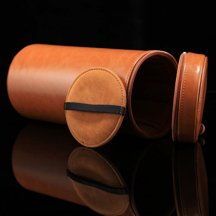 Estuche para lentes extra grande Caja de cuero PU con cremallera para lentes de cámara DSLR, tamaño: 24,5 * 10,5 * 10,5 cm, 24.5 x 10.5cm (Brown), 24.5 x 10.5cm (Coffee), 24.5 x 10.5cm (Black)