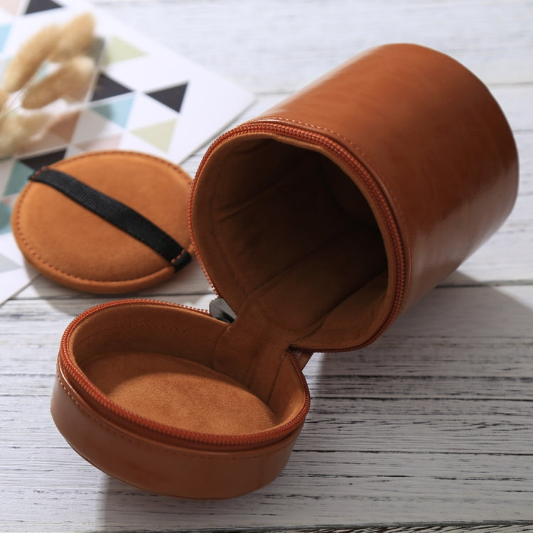 Estuche mediano para lentes Caja de cuero PU con cremallera para lentes de cámara DSLR, tamaño: 13x9x9 cm, 13 x 9cm (Brown), 13 x 9cm (Coffee), 13 x 9cm (Black)