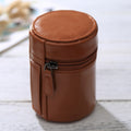 Estuche para lentes pequeño Caja de cuero PU con cremallera para lentes de cámara DSLR, Tamaño: 11x8x8cm, 11 x 8cm (Brown), 11 x 8cm (Coffee), 11 x 8cm (Black)