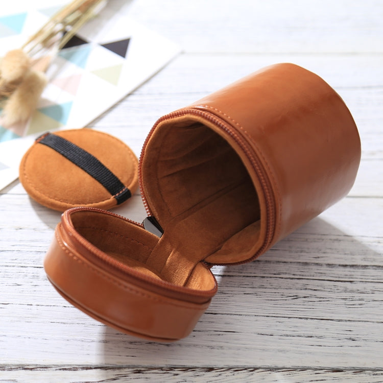 Estuche para lentes pequeño Caja de cuero PU con cremallera para lentes de cámara DSLR, Tamaño: 11x8x8cm, 11 x 8cm (Brown), 11 x 8cm (Coffee), 11 x 8cm (Black)