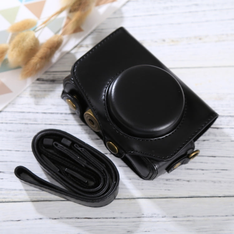 Funda de cuero PU para cámara de cuerpo completo con correa para Canon PowerShot SX730 HS / SX720 HS, For SX730 HS