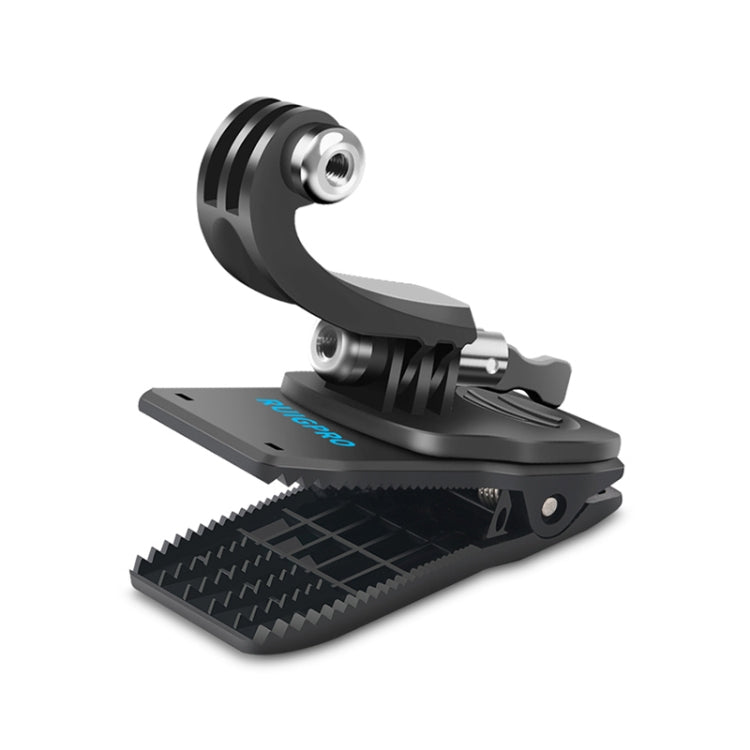RUIGPRO Rotación de 360 grados Tipo J Mochila Rec-Mounts Clip Abrazadera con tornillo para GoPro HERO9 Black / HERO8 Black /HERO7 /6/5, DJI Osmo Action, Xiaoyi y otras cámaras de acción