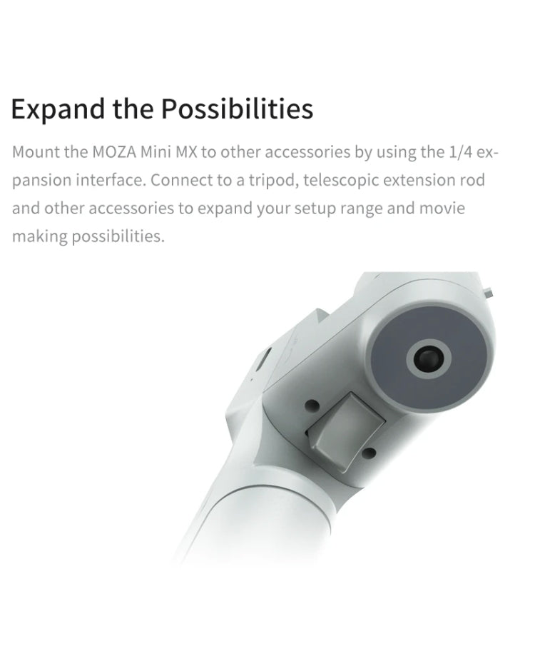 MOZA Mini MX Estabilizador de cardán portátil plegable de 3 ejes para cámara de acción y teléfono inteligente, Mini MX