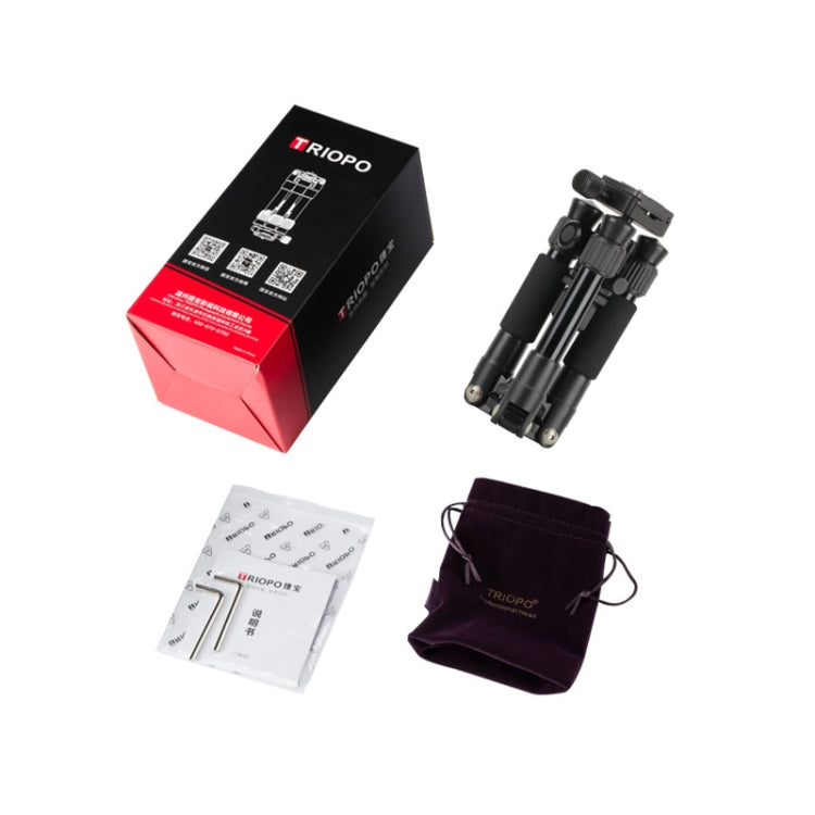 TRIOPO T226 Trípode portátil ajustable de aleación de aluminio con cabezal esférico D-0 para cámara SLR, T226