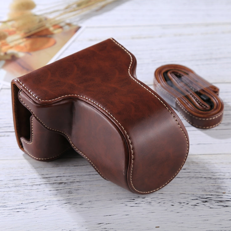 Funda de cuero PU para cámara de cuerpo completo con correa para FUJIFILM X-A3 / X-A2/ X-M1 / X-A10 (lente de 16-50 mm / 18-55 mm / XF 35 mm), For FUJI X-A3