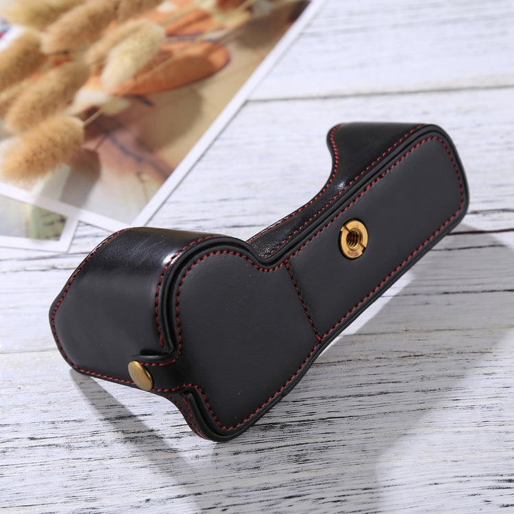 Base de media funda para cámara de cuero PU con rosca de 1/4 de pulgada para Sony A7S2 / A7R2 / A7K2 / A7 II