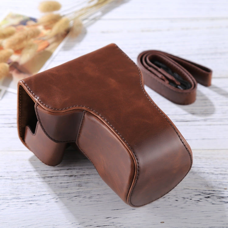 Funda de cuero PU para cámara de cuerpo completo con correa para Canon EOS M6 (lente de 18-150 mm), For EOS M6 (18-150mm), For M6(18-150mm), For EOS M6(18-150mm)