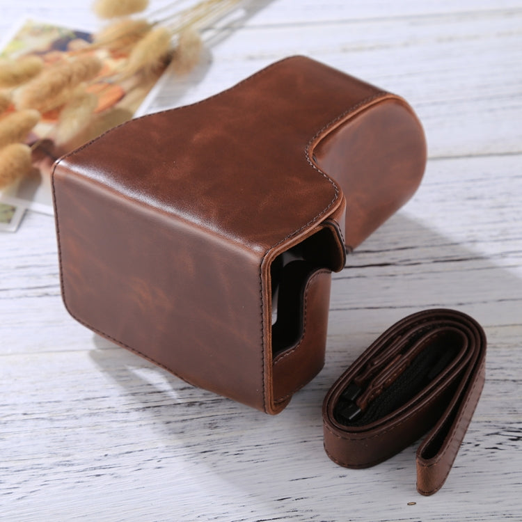 Funda de cuero PU para cámara de cuerpo completo con correa para Canon EOS M6 (lente de 18-150 mm), For EOS M6 (18-150mm), For M6(18-150mm), For EOS M6(18-150mm)