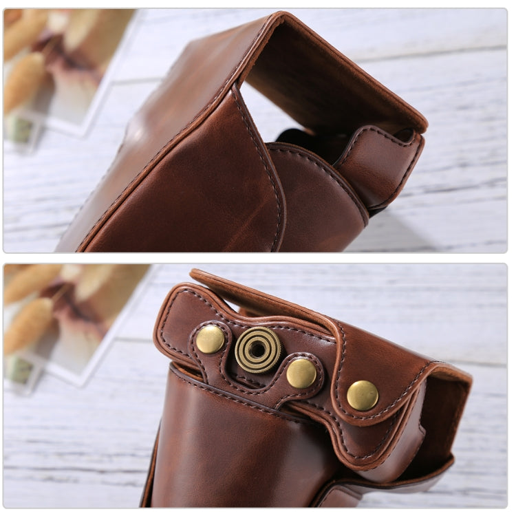 Funda de cuero PU para cámara de cuerpo completo con correa para Canon EOS M6 (lente de 18-150 mm), For EOS M6 (18-150mm), For M6(18-150mm), For EOS M6(18-150mm)