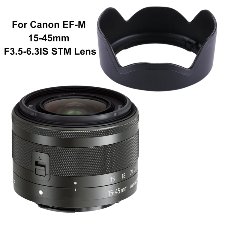 Parasol EW-53 para lente Canon EF-M 15-45 mm F3.5-6.3IS STM, EW-53