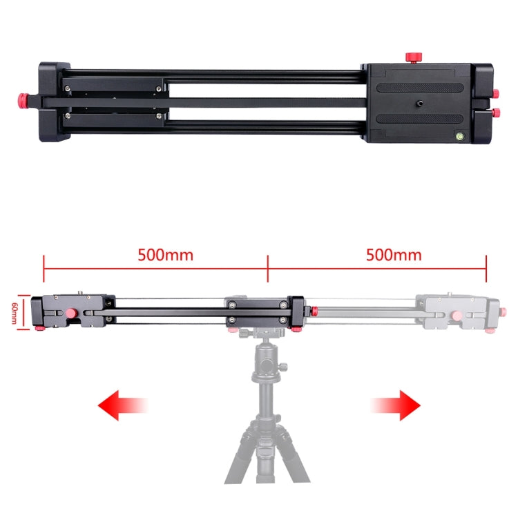 YELANGU YLG0109I 50 cm / 100 cm (se instala en trípode) Riel deslizante para cámaras DSLR / SLR / cámaras de video, 50cm / 100cm