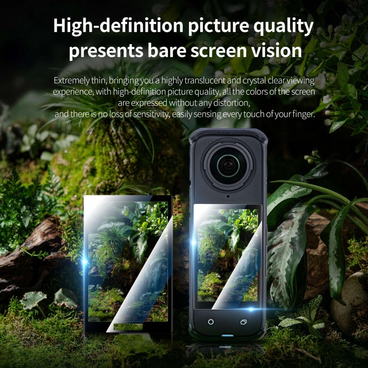 Para Insta360 X4 STARTRC 2 piezas HD película de vidrio templado, For Insta360 X4