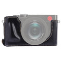Base de media funda para cámara de cuero PU con rosca de 1/4 de pulgada para Leica D'LUX TYP 109, For Leica D109, For Leica D901