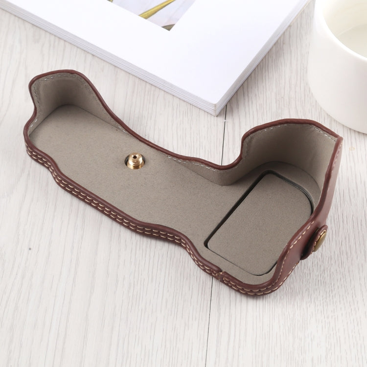 Base de media caja para cámara de cuero PU con rosca de 1/4 de pulgada para Nikon Z6 / Z7, For Nikon Z6