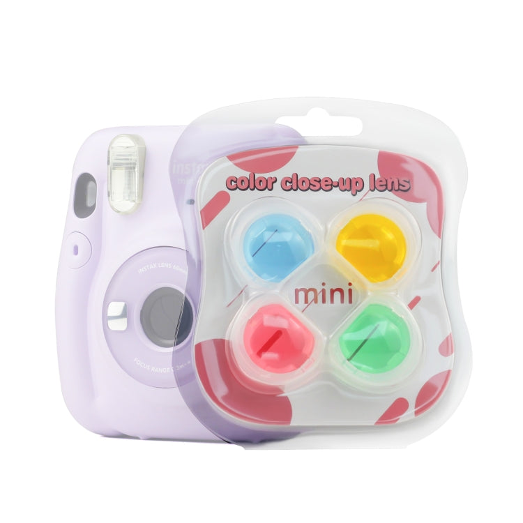4 PCS / Set Jelly Filtro de cámara de cuatro colores para Fujifilm Instax mini 11, 4-in-1 For FUJIFILM instax mini 11