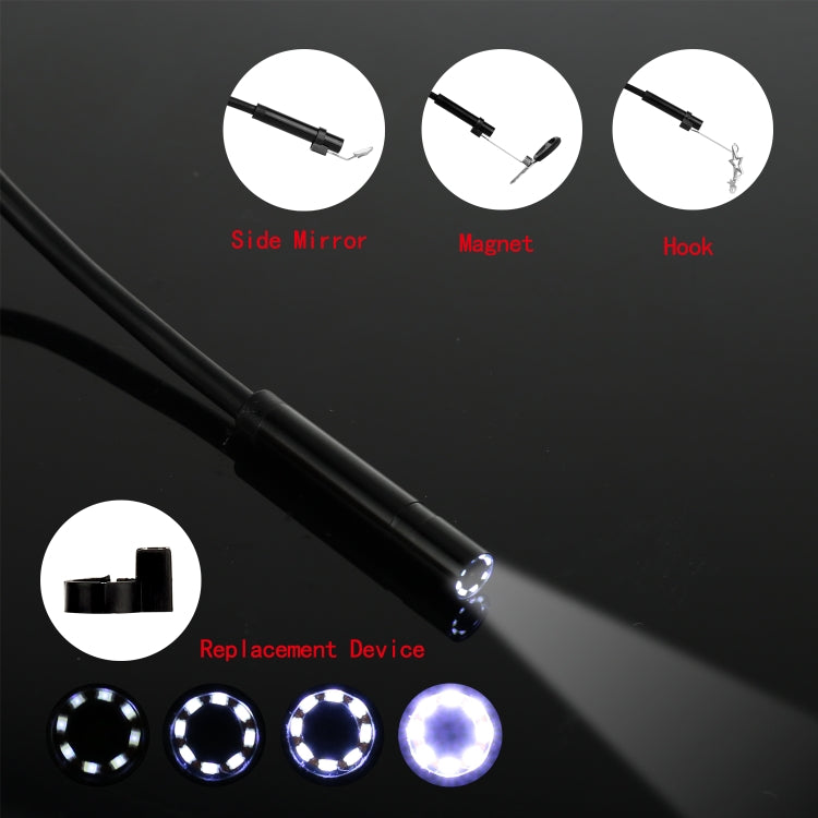 P20 Endoscopio de inspección HD1080P con pantalla de 4,3 pulgadas con 8 LED, longitud: 5 m, diámetro de la lente: 8 mm, línea dura, Length: 5m, Hard Line
