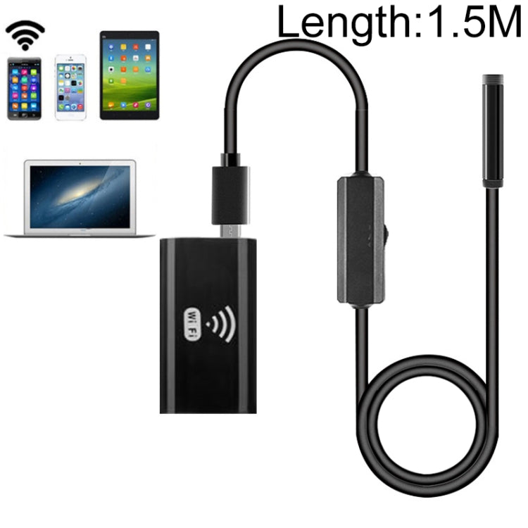 Endoscopio para teléfono móvil F99 HD, endoscopio de tubo impermeable de 8 mm, versión Wifi, cableado, longitud: 1,5 m, Length: 1.5m