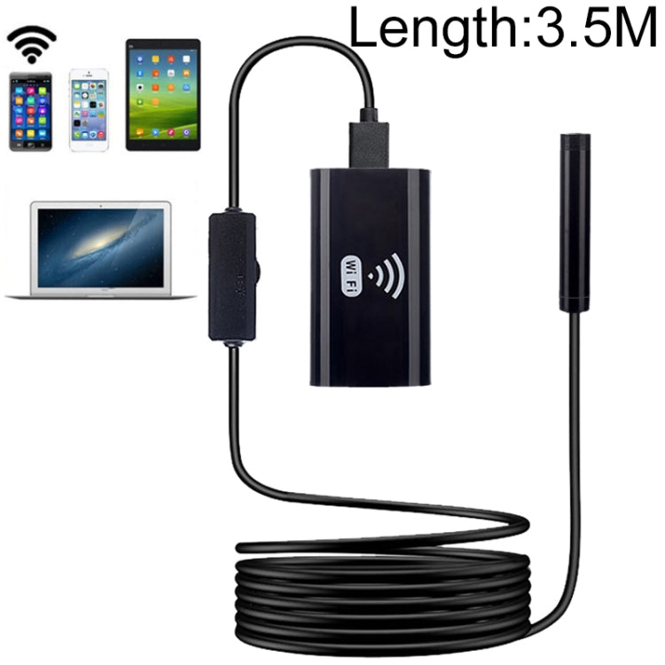 Endoscopio para teléfono móvil F99 HD, endoscopio de tubo impermeable de 8 mm, versión Wifi, cableado, longitud: 3,5 m, Length: 3.5m