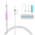 Boroscopio endoscópico con herramienta de limpieza de cerumen visual I98 1,3 millones HD con 6 LED, diámetro de lente: 5,5 mm