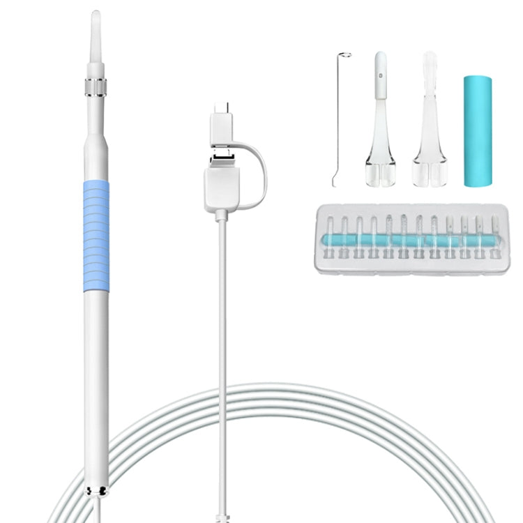 Boroscopio endoscópico con herramienta de limpieza de cerumen visual I98 1,3 millones HD con 6 LED, diámetro de lente: 5,5 mm