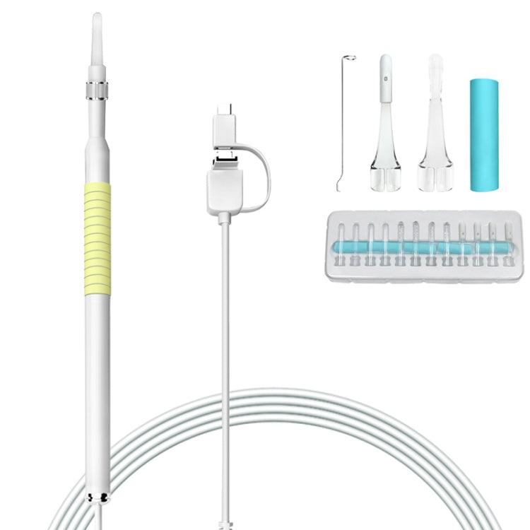 Boroscopio endoscópico con herramienta de limpieza de cerumen visual I98 1,3 millones HD con 6 LED, diámetro de lente: 5,5 mm