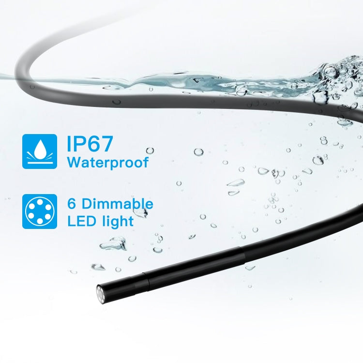 Cámara de inspección de endoscopio WIFI F220 de 5,5 mm HD 5.0MP con 6 LED, longitud: 2 m, Length: 2m