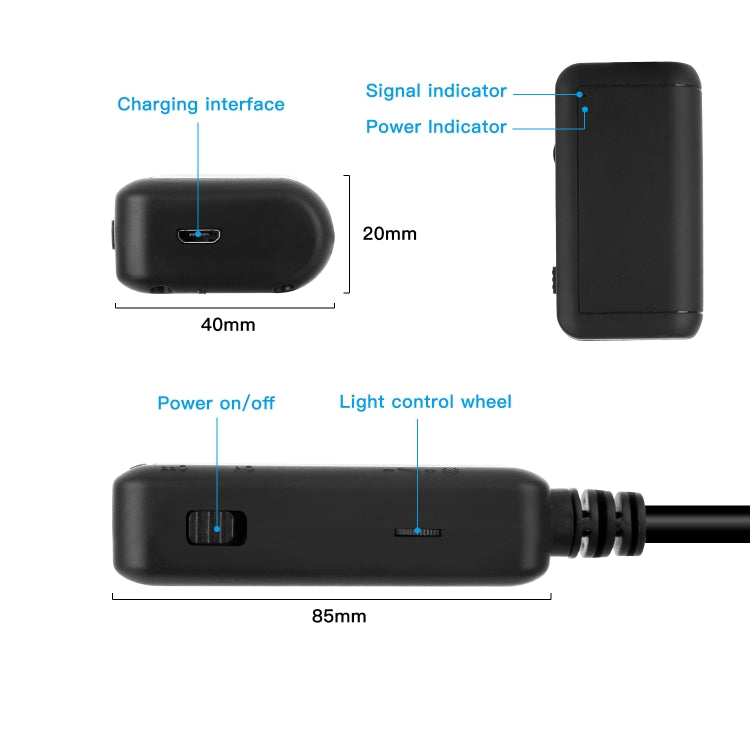 Cámara de inspección de endoscopio WIFI F220 de 5,5 mm HD 5.0MP con 6 LED, longitud: 10 m, Length: 10m