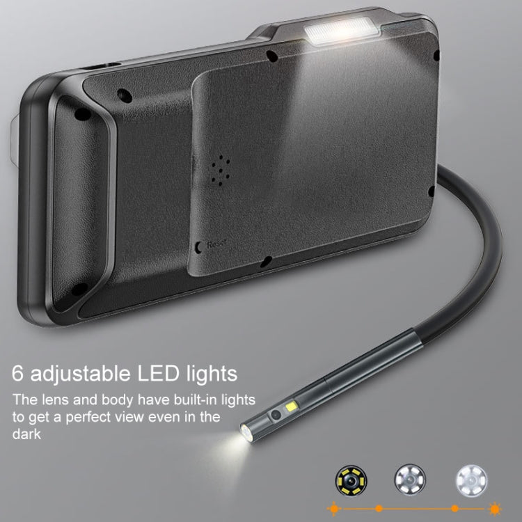 TESLONG NTS500B Endoscopio Industrial de 5 pulgadas y 5 mm con lente dual HD, endoscopio industrial de 200 W píxeles