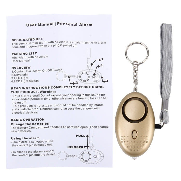SINCOTE SCT-032 Mini alarma personal fuerte con zumbador seguro con antiviolación para niñas y niños, alarma de 130 dB, SINCOTE