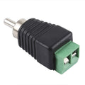 Conector adaptador macho de alimentación CC a RCA, DC to RCA Male