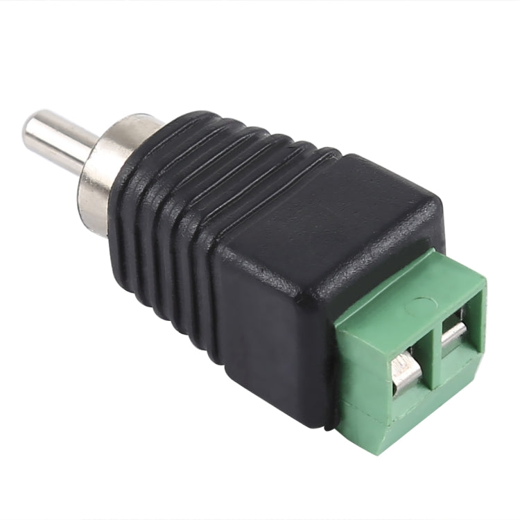 Conector adaptador macho de alimentación CC a RCA, DC to RCA Male