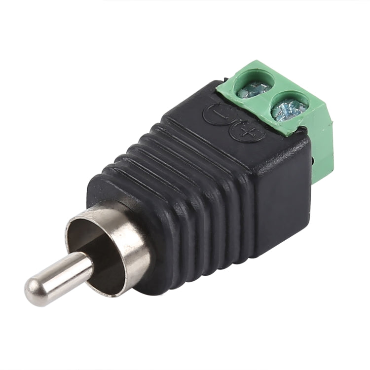Conector adaptador macho de alimentación CC a RCA, DC to RCA Male