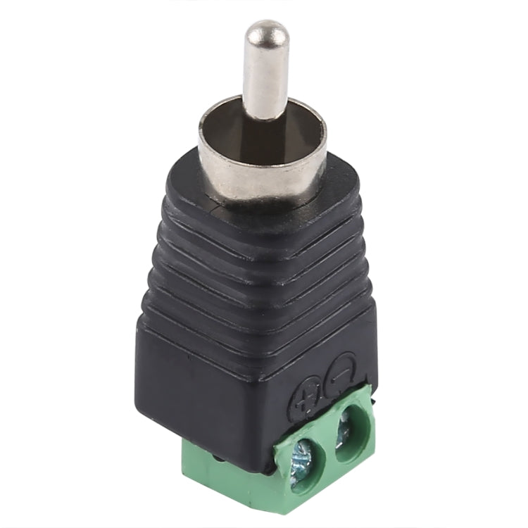Conector adaptador macho de alimentación CC a RCA, DC to RCA Male