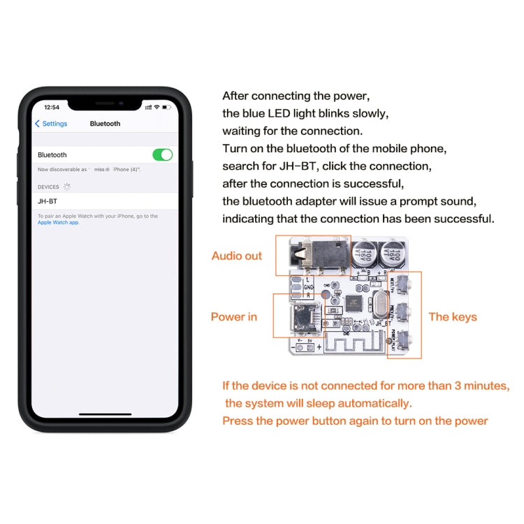 Módulo de placa receptora de Audio Bluetooth 6966 DIY, reproductor MP3 sin pérdidas, módulo amplificador de música estéreo inalámbrico