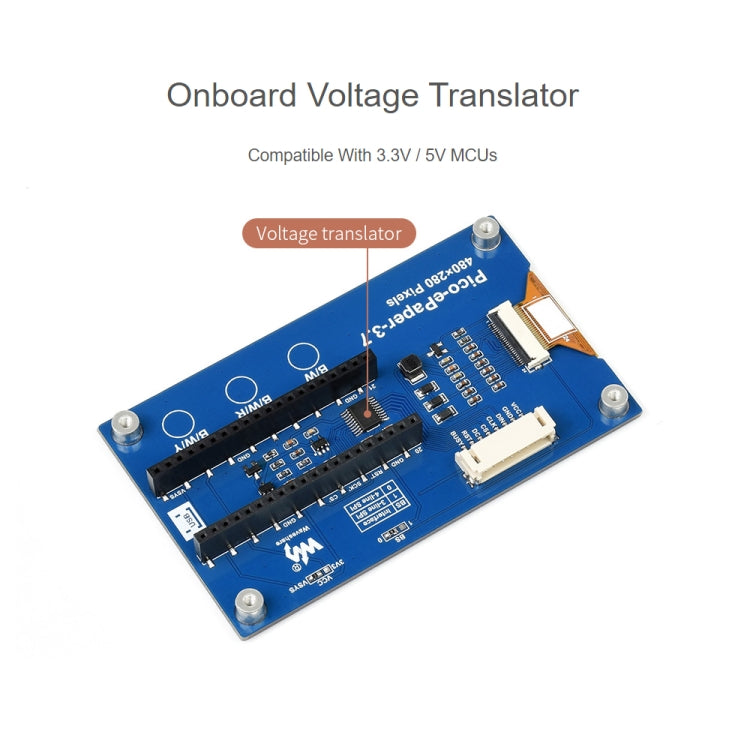 Waveshare Módulo de pantalla de tinta electrónica de papel electrónico de 3,7 pulgadas, 480x280 píxeles para Raspberry Pi Pico, 4 escala de grises, interfaz SPI, 20123