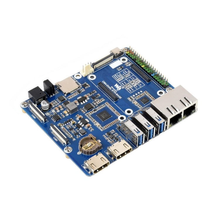 Waveshare Módulo de Computación Placa Base Dual Gigabit Ethernet para Raspberry Pi CM4, For Raspberry Pi CM4