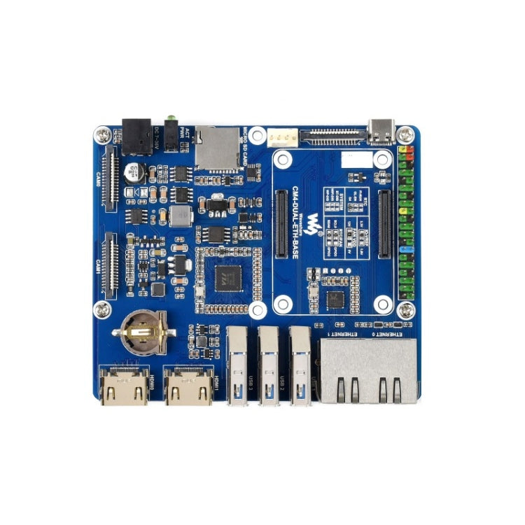 Waveshare Módulo de Computación Placa Base Dual Gigabit Ethernet para Raspberry Pi CM4, For Raspberry Pi CM4
