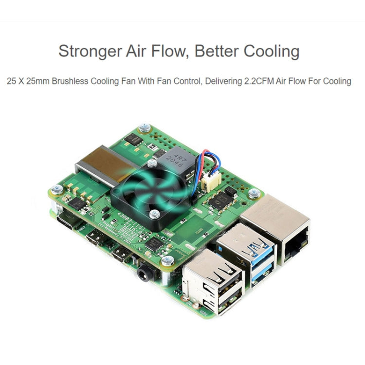 Waveshare Raspberry Pi PoE+ HAT Placa de expansión Ethernet para Raspberry Pi 3B+/4B
