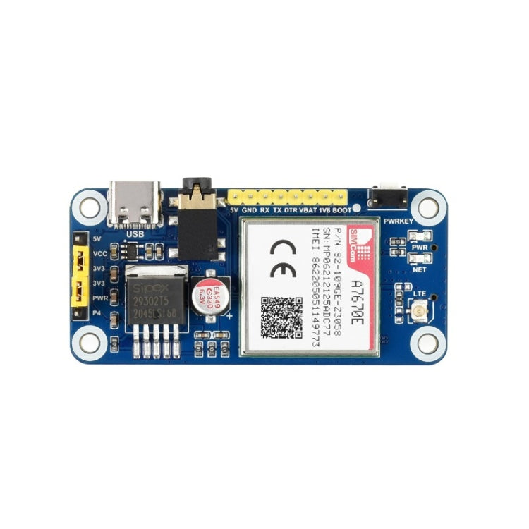 Waveshare Multi Band 2G GSM / GPRS LBS A7670E LTE Cat-1 HAT para Raspberry Pi, para Europa, Sudeste Asiático, Asia Occidental, África, China, Corea del Sur, A7670E LTE Cat-1 HAT