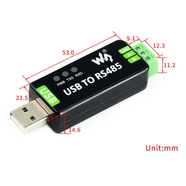 Convertidor industrial USB a RS485 Waveshare, 17286