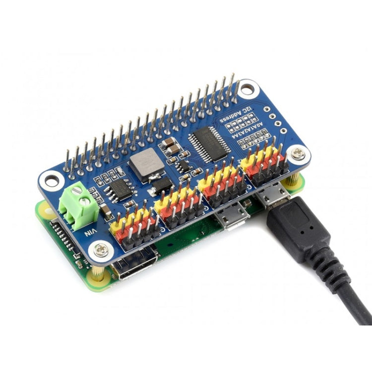 Sombrero servocontrolador I2C de 16 canales y 12 bits Waveshare para Raspberry Pi, 15275