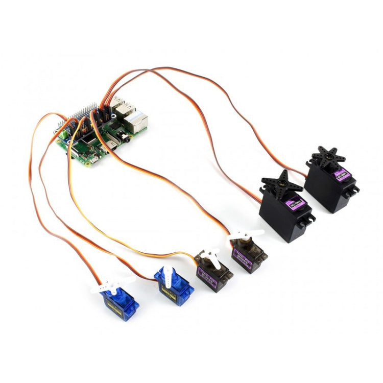 Sombrero servocontrolador I2C de 16 canales y 12 bits Waveshare para Raspberry Pi, 15275